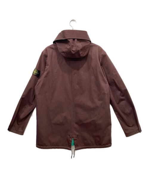 STONE ISLAND（ストーンアイランド）STONE ISLAND (ストーンアイランド) Reversible Green Spaceman Raso Gommato Fishtail Jacket ブラウン×グリーン サイズ:XLの古着・服飾アイテム