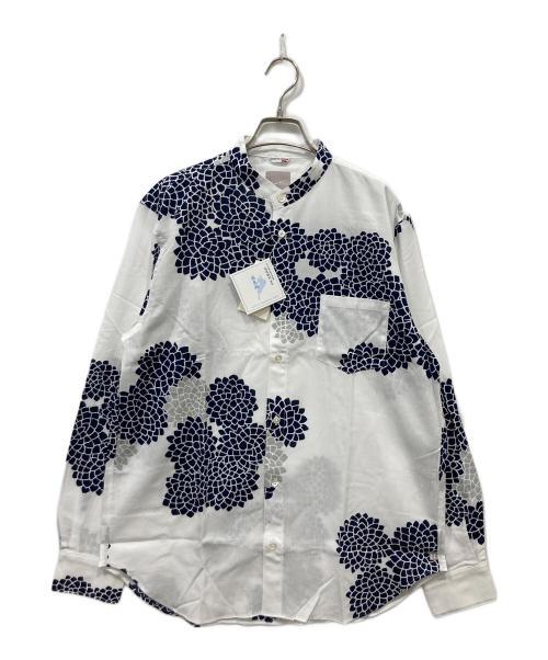 SOU・SOU（ソウソウ）SOU・SOU (ソウソウ) 高島縮20/20スタンドカラーシャツ ホワイト サイズ:Lの古着・服飾アイテム