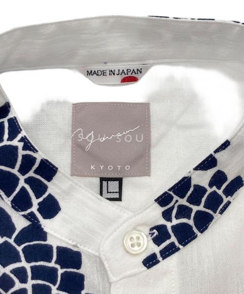 SOU・SOU（ソウソウ）SOU・SOU (ソウソウ) 高島縮20/20スタンドカラーシャツ ホワイト サイズ:Lの古着・服飾アイテム