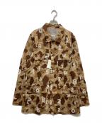 SOU・SOUソウソウ）の古着「リネンツイルカーゴジャケット」｜ベージュ