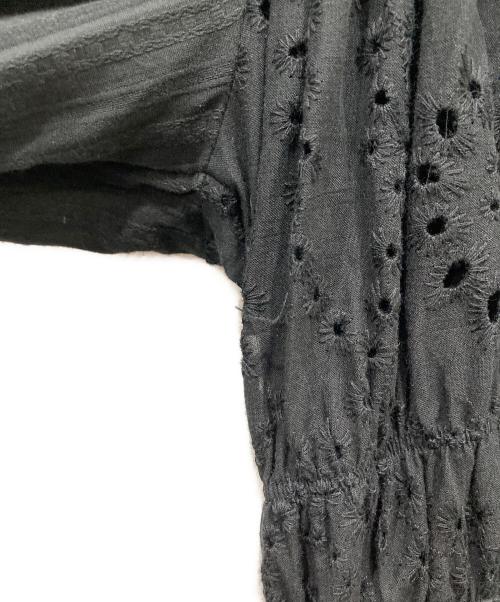 UNGRID（アングリッド）UNGRID (アングリッド) カットワークレースコンビワンピース ブラック サイズ:Freeの古着・服飾アイテム