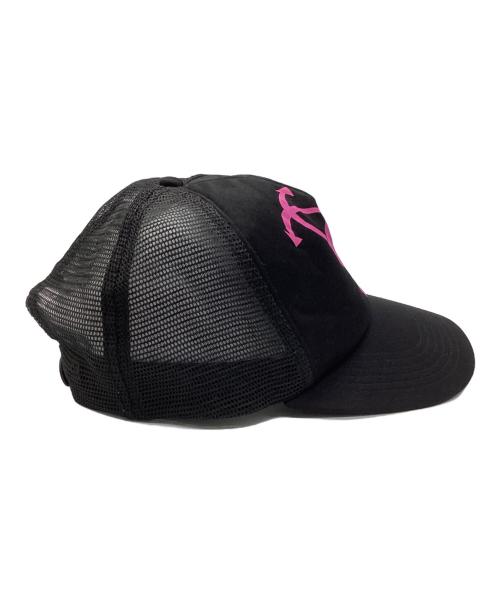 stussy（ステューシー）stussy (ステューシー) スカルグラフィックメッシュキャップ ブラックの古着・服飾アイテム