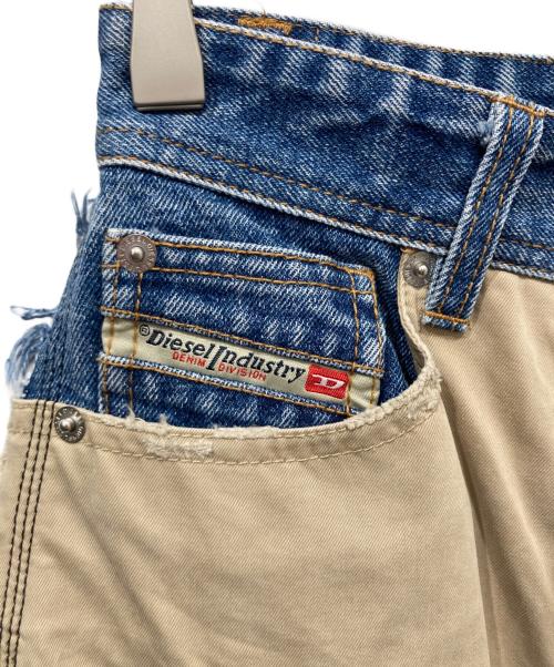 DIESEL（ディーゼル）DIESEL (ディーゼル) デニム切替スカート ベージュ サイズ:W23の古着・服飾アイテム