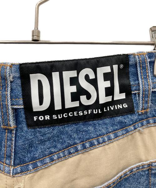 DIESEL（ディーゼル）DIESEL (ディーゼル) デニム切替スカート ベージュ サイズ:W23の古着・服飾アイテム