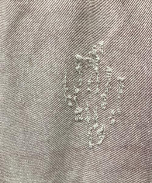YENN（イエン）YENN (イエン) ダメージ加工タックデニムカラーパンツ ピンク サイズ:36の古着・服飾アイテム