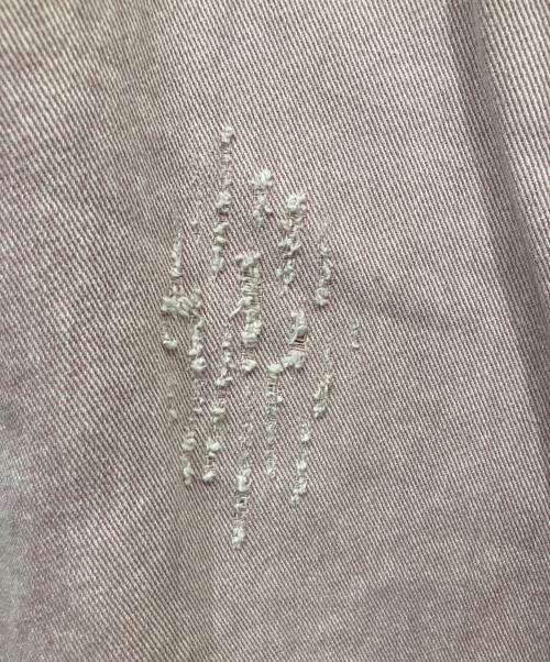 YENN（イエン）YENN (イエン) ダメージ加工タックデニムカラーパンツ ピンク サイズ:36の古着・服飾アイテム
