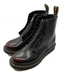 Dr.Martens（ドクターマーチン）の古着「1460 PASCAL FRNT ZIP / 1460 ZIP グレーステッチ BEX 8 ホール ブーツ」｜ブラウン