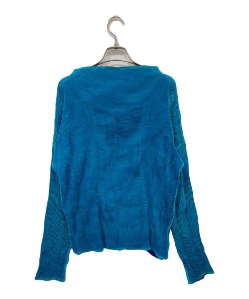 ISSEY MIYAKE（イッセイミヤケ）ISSEY MIYAKE (イッセイミヤケ) プリーツカットソー ブルー サイズ:2の古着・服飾アイテム