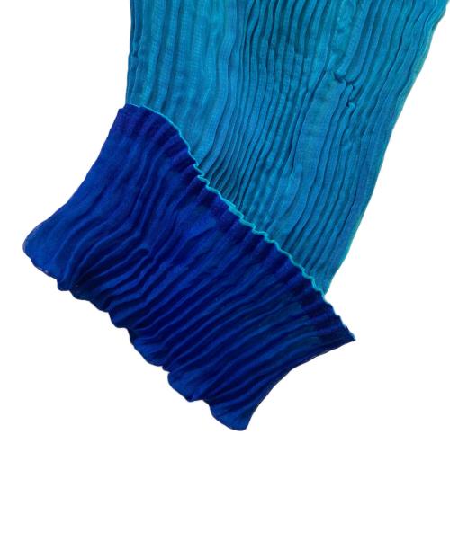 ISSEY MIYAKE（イッセイミヤケ）ISSEY MIYAKE (イッセイミヤケ) プリーツカットソー ブルー サイズ:2の古着・服飾アイテム