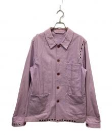 Acne studios（アクネ ストゥディオズ）の古着「MANIC 16AW ハトメデザインジャケット」｜パープル
