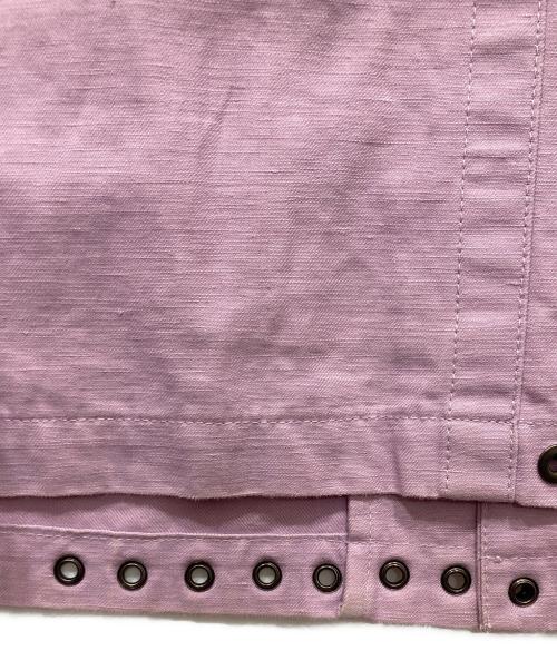 Acne studios（アクネ ストゥディオズ）Acne studios (アクネ ストゥディオズ) MANIC 16AW ハトメデザインジャケット パープル サイズ:48の古着・服飾アイテム