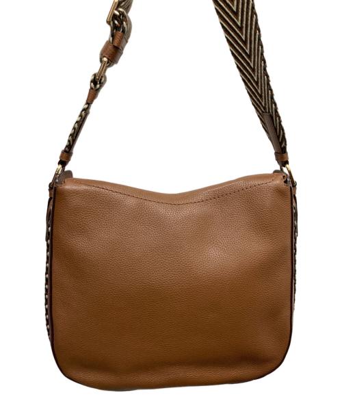 MARC JACOBS（マークジェイコブス）MARC JACOBS (マークジェイコブス) Groove Hobo Webbingレザーショルダーバッグ ブラウンの古着・服飾アイテム
