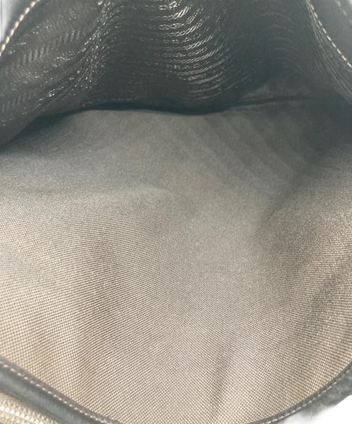 PRADA（プラダ）PRADA (プラダ) LOGO JACQUARDショルダーバッグ ブラウンの古着・服飾アイテム