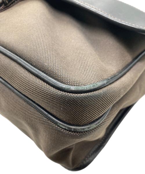 PRADA（プラダ）PRADA (プラダ) LOGO JACQUARDショルダーバッグ ブラウンの古着・服飾アイテム