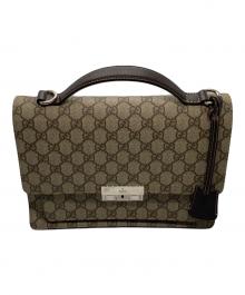GUCCI（グッチ）の古着「ディアマンテ GGスプリーム ハンドバッグ」｜ベージュ