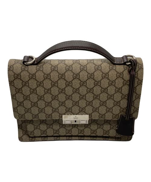 GUCCI（グッチ）GUCCI (グッチ) ディアマンテ GGスプリーム ハンドバッグ ベージュの古着・服飾アイテム