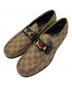 GUCCI（グッチ）の古着「ホースビットGGキャンバスローファー」｜ベージュ