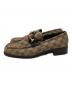 GUCCI (グッチ) ホースビットGGキャンバスローファー ベージュ サイズ:42E：17000円