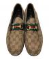 中古・古着 GUCCI (グッチ) ホースビットGGキャンバスローファー ベージュ サイズ:42E：17000円