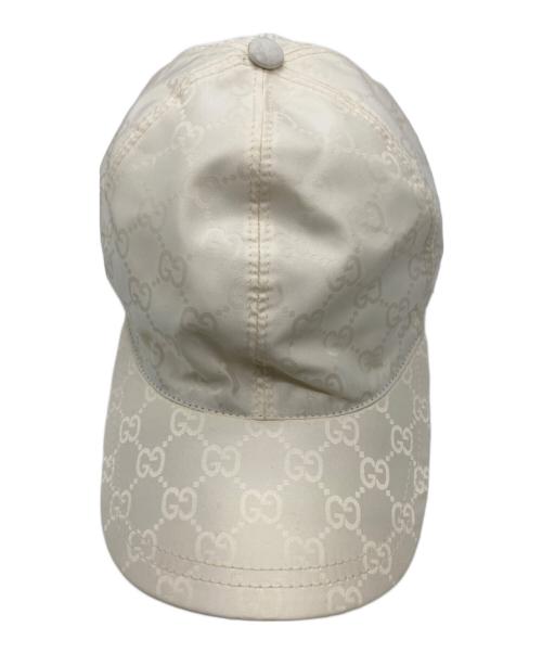 GUCCI（グッチ）GUCCI (グッチ) GGナイロンキャップ ホワイトの古着・服飾アイテム