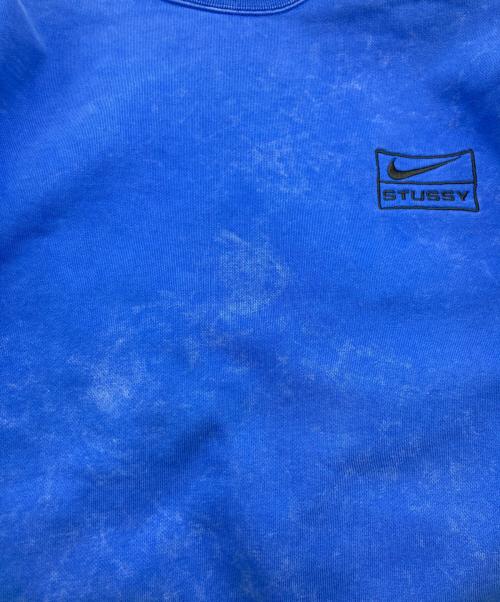 NIKE（ナイキ）NIKE (ナイキ) stussy (ステューシー) Acid Wash Crew ブルー サイズ:Mの古着・服飾アイテム