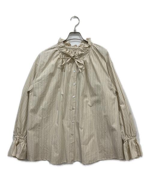 SLOBE IENA（スローブ イエナ）SLOBE IENA (スローブ イエナ) タイプライターフリルカラーブラウス ベージュ サイズ:FREEの古着・服飾アイテム