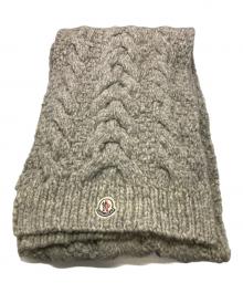 MONCLER（モンクレール）の古着「ニットスカーフ」｜アイボリー×グレー