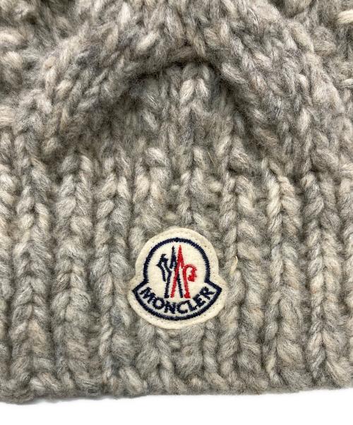 MONCLER（モンクレール）MONCLER (モンクレール) ニットスカーフ アイボリー×グレーの古着・服飾アイテム