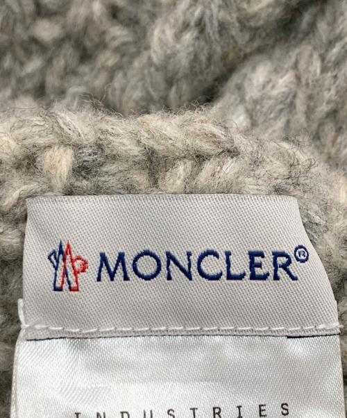 MONCLER（モンクレール）MONCLER (モンクレール) ニットスカーフ アイボリー×グレーの古着・服飾アイテム