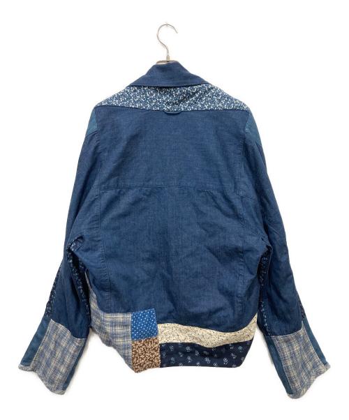 45rpm（45アールピーエム）45rpm (45アールピーエム) インディゴパッチワークのリバーシブルボレロ インディゴ サイズ:Freeの古着・服飾アイテム