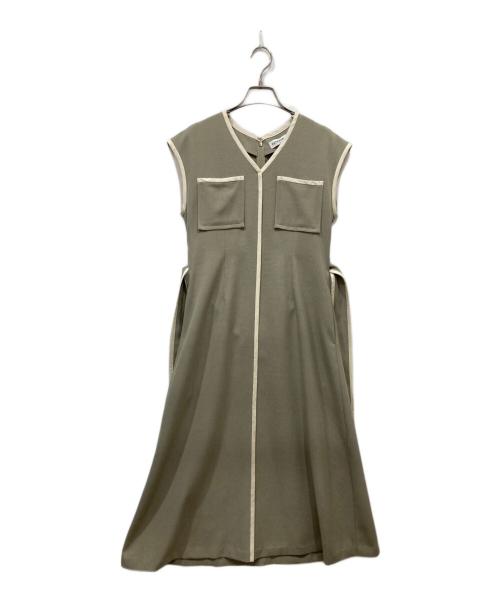 ESTNATION（エストネーション）ESTNATION (エストネーション) ESTNATION バイカラー ワンピース グリーン サイズ:36の古着・服飾アイテム