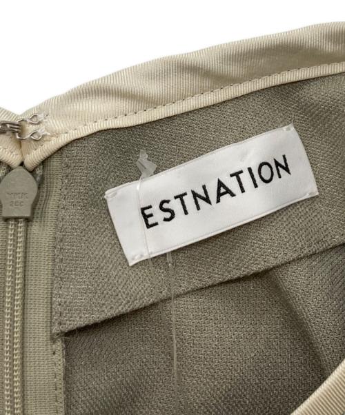 ESTNATION（エストネーション）ESTNATION (エストネーション) ESTNATION バイカラー ワンピース グリーン サイズ:36の古着・服飾アイテム