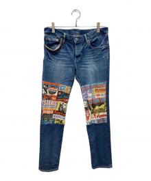 Hysteric Glamour（ヒステリックグラマー）の古着「スタッズ付切替デニムパンツ」｜インディゴ