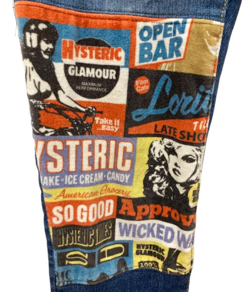 Hysteric Glamour（ヒステリックグラマー）Hysteric Glamour (ヒステリックグラマー) スタッズ付切替デニムパンツ インディゴ サイズ:Mの古着・服飾アイテム