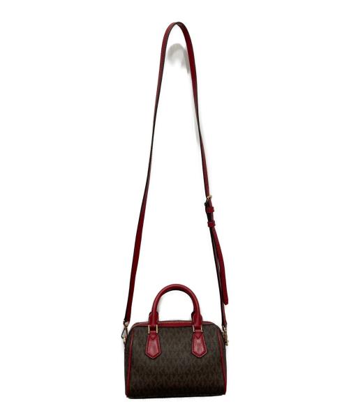 MICHAEL KORS（マイケルコース）MICHAEL KORS (マイケルコース) 2WAYバッグ ブラウン×レッドの古着・服飾アイテム