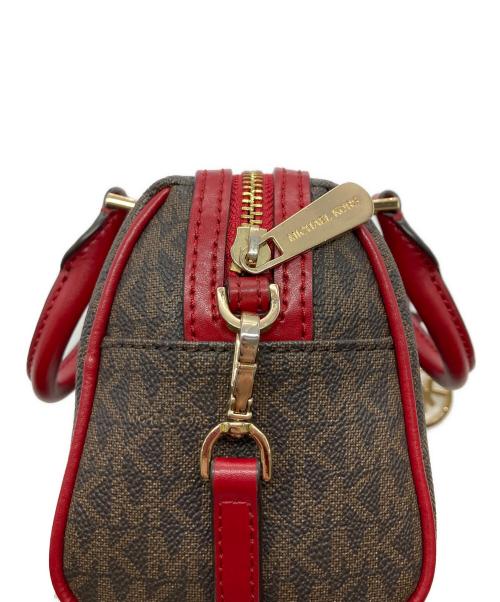 MICHAEL KORS（マイケルコース）MICHAEL KORS (マイケルコース) 2WAYバッグ ブラウン×レッドの古着・服飾アイテム