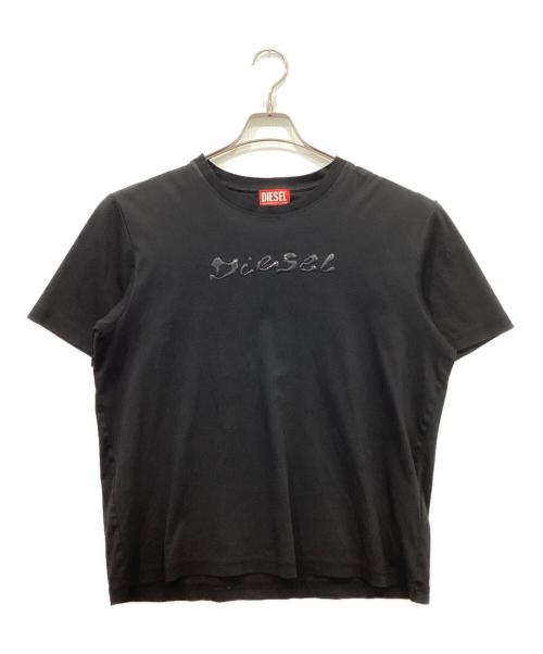 DIESEL（ディーゼル）DIESEL (ディーゼル) ラバーロゴTシャツ ブラック サイズ:Lの古着・服飾アイテム