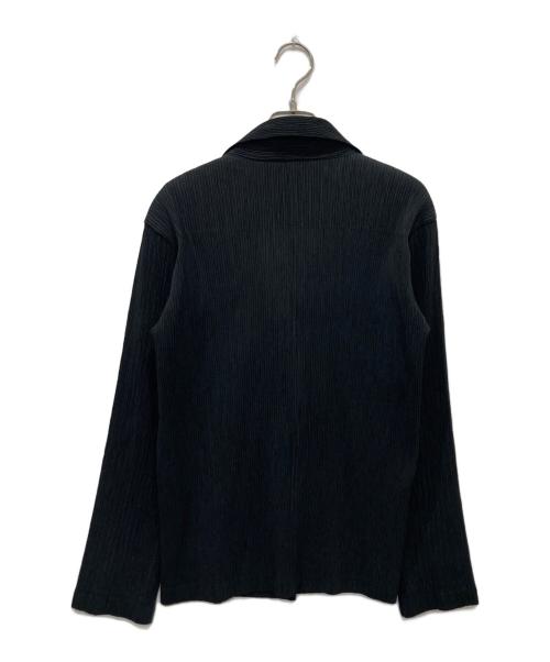 ISSEY MIYAKE WHITE LABEL（イッセイミヤケホワイトレーベル）ISSEY MIYAKE WHITE LABEL (イッセイミヤケホワイトレーベル) プリーツ3Bジャケット ブラック サイズ:34の古着・服飾アイテム