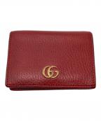 GUCCIグッチ）の古着「ダブルG カードケース ウォレット」｜レッド