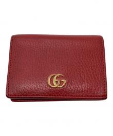 GUCCI（グッチ）の古着「ダブルG カードケース ウォレット」｜レッド