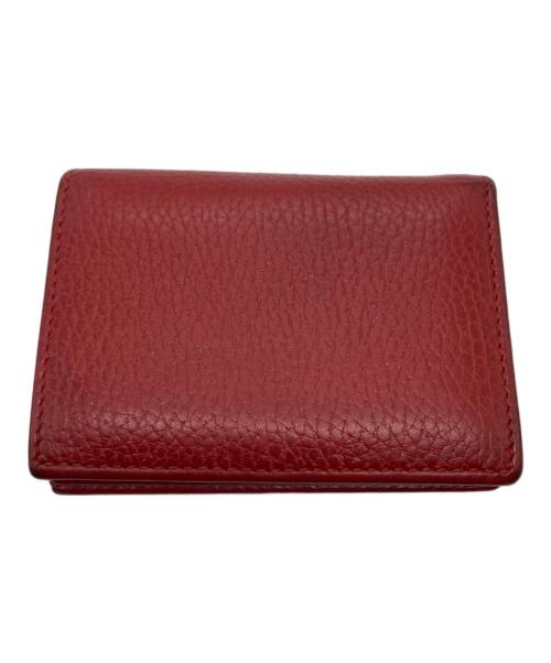 GUCCI（グッチ）GUCCI (グッチ) ダブルG カードケース ウォレット レッドの古着・服飾アイテム