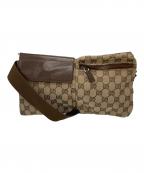 GUCCIグッチ）の古着「GGキャンバスウエストポーチ」｜ブラウン