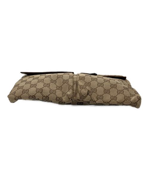 GUCCI（グッチ）GUCCI (グッチ) GGキャンバスウエストポーチ ブラウンの古着・服飾アイテム