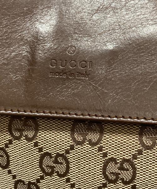 GUCCI（グッチ）GUCCI (グッチ) GGキャンバスウエストポーチ ブラウンの古着・服飾アイテム
