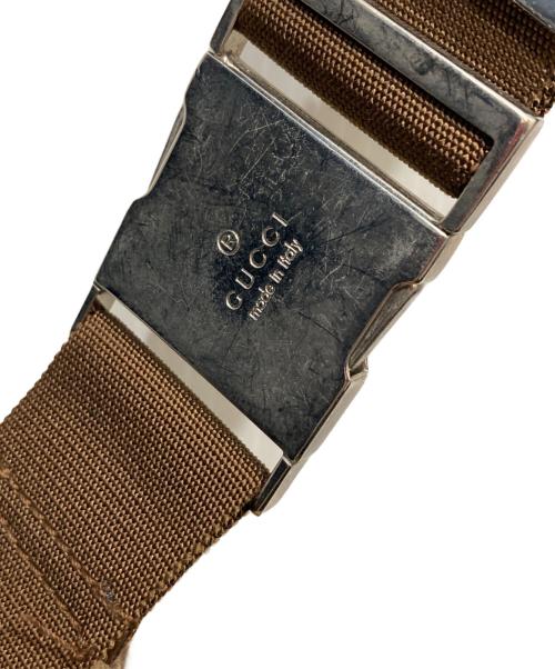 GUCCI（グッチ）GUCCI (グッチ) GGキャンバスウエストポーチ ブラウンの古着・服飾アイテム