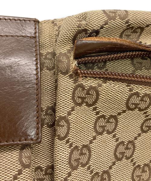 GUCCI（グッチ）GUCCI (グッチ) GGキャンバスウエストポーチ ブラウンの古着・服飾アイテム