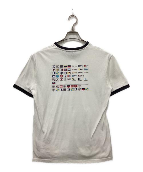 BURBERRY BLACK LABEL（バーバリーブラックレーベル）BURBERRY BLACK LABEL (バーバリーブラックレーベル) リンガーTシャツ ホワイト サイズ:3の古着・服飾アイテム