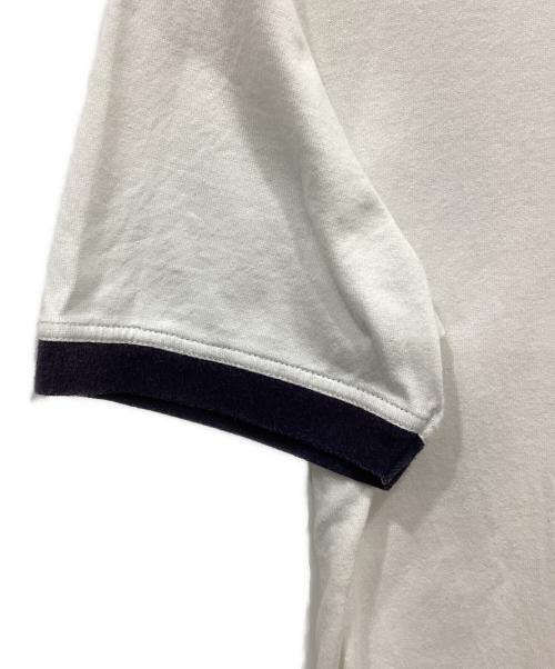 BURBERRY BLACK LABEL（バーバリーブラックレーベル）BURBERRY BLACK LABEL (バーバリーブラックレーベル) リンガーTシャツ ホワイト サイズ:3の古着・服飾アイテム