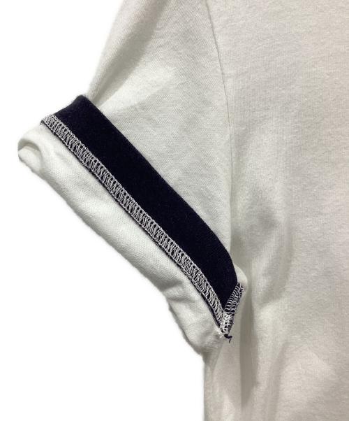 BURBERRY BLACK LABEL（バーバリーブラックレーベル）BURBERRY BLACK LABEL (バーバリーブラックレーベル) リンガーTシャツ ホワイト サイズ:3の古着・服飾アイテム