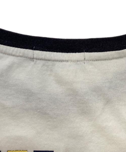 BURBERRY BLACK LABEL（バーバリーブラックレーベル）BURBERRY BLACK LABEL (バーバリーブラックレーベル) リンガーTシャツ ホワイト サイズ:3の古着・服飾アイテム